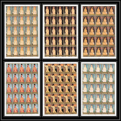 106e - Fujeira - MNH ** Mi N°1222/1227 A Tableau (tableaux nudes paintings) modigliani feuilles sheets