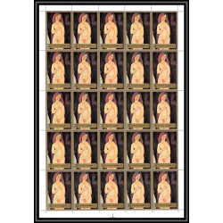106e - Fujeira - MNH ** Mi N°1222/1227 A Tableau (tableaux nudes paintings) modigliani feuilles sheets