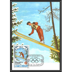 5850 Carte maximum card s tome e principe mi N°869/876 jeux olympiques olympic games los angeles sarajevo 1984 1983 fdc