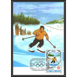 5850 Carte maximum card s tome e principe mi N°869/876 jeux olympiques olympic games los angeles sarajevo 1984 1983 fdc