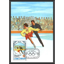 5850 Carte maximum card s tome e principe mi N°869/876 jeux olympiques olympic games los angeles sarajevo 1984 1983 fdc