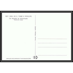 5851 Carte maximum card s tome e principe mi N°744/749 fruits fruts 1981 ananas café cacao mangue fdc coffee