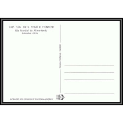 5851 Carte maximum card s tome e principe mi N°744/749 fruits fruts 1981 ananas café cacao mangue fdc coffee