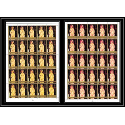 106f - Fujeira - MNH ** Mi N°1224 A color error erreur de couleur proof Tableau (tableaux nudes paintings) modigliani