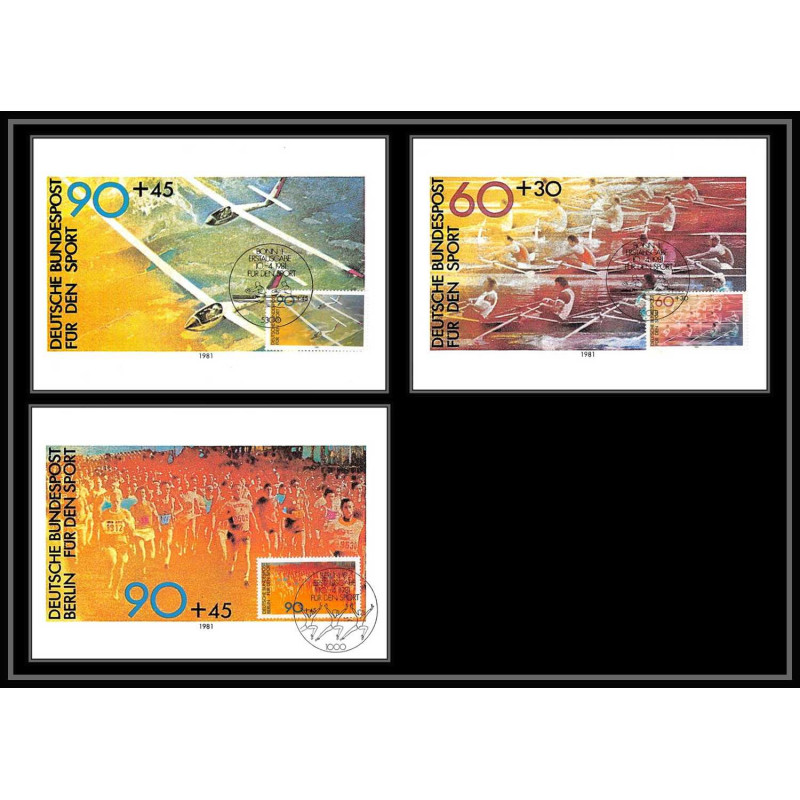 Allemagne (germany) - Carte maximum card 2102 - avion (plane planes avions) dur den SPORT 1981