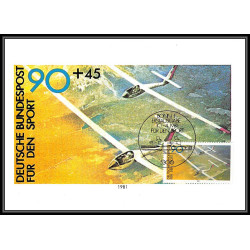 Allemagne (germany) - Carte maximum card 2102 - avion (plane planes avions) dur den SPORT 1981