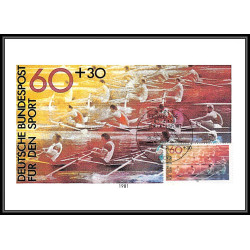 Allemagne (germany) - Carte maximum card 2102 - avion (plane planes avions) dur den SPORT 1981