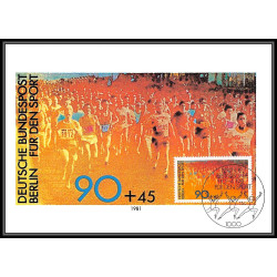 Allemagne (germany) - Carte maximum card 2102 - avion (plane planes avions) dur den SPORT 1981