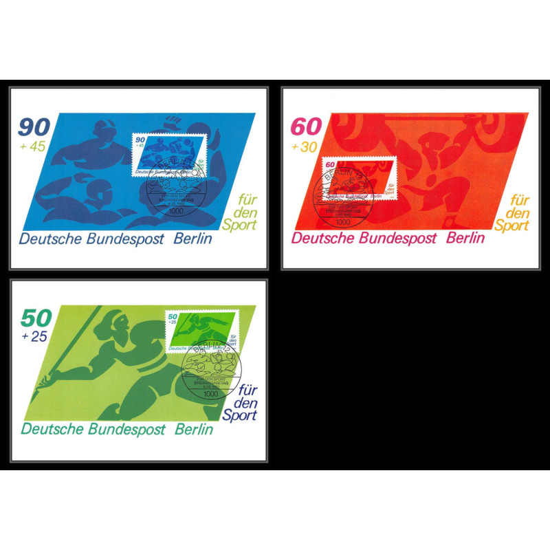 Allemagne (germany) - Carte maximum card 2113 fur den SPORTS berlin halterophilie javelot javelin 1980 weightlifting
