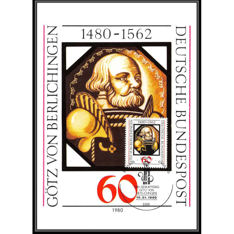 Allemagne (germany) - Carte maximum card 2165 gotz von BERLICHIGEN 1980