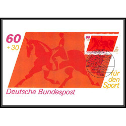 Allemagne (germany) - Carte maximum card 3595 fur den sport 1980 bonn Football soccer equitation jumping