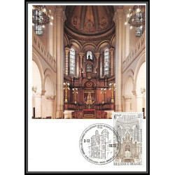 Belgique (Belgium) Carte maximum card 1616 - bruxelles rue de la régence synagogue 1978