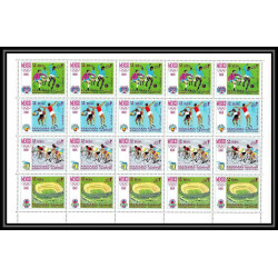 110 - Manama - MNH ** Mi N°77/84 A jeux olympiques olympic games mexico 68 feuilles sheets cycling Football Soccer