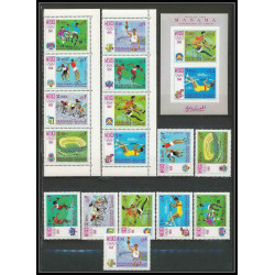 110a - Manama - MNH ** Mi N°77/84 A + bloc 5 A jeux olympiques olympic games mexico 68 cycling Football Soccer