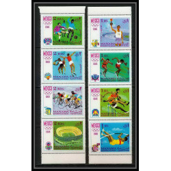 110c - Manama - MNH ** Mi N°77/84 A jeux olympiques olympic games mexico 68 cycling Football (Soccer) basketball