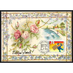 Liechtenstein - Carte maximum card 2066 - N° 1198/1199 2001 enfant child fleur flowers flower fleurs