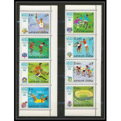 111a - Ajman - MNH ** Mi N°247/254 A jeux olympiques olympic games mexico 68 Football (Soccer) cycling basketball