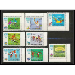 111c - Ajman - MNH ** Mi N°247/254 A jeux olympiques olympic games mexico 68 Football (Soccer) cycling basketball