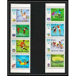 111d - Ajman - MNH ** Mi N°247/254 A jeux olympiques olympic games mexico 68 Football (Soccer) cycling basketball