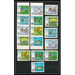 112a - Ajman MNH ** Mi N°247/254 B jeux olympiques olympic games mexico 68 Football Soccer Non dentelé imperf