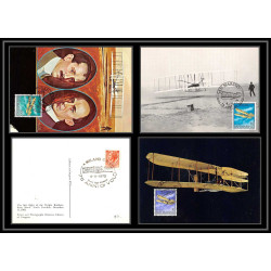 san marin (san marino) - Carte maximum card 1903 mi N°165/167 posta aerea 1978 the first flight of the wright brothers