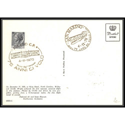 san marin (san marino) - Carte maximum card 1903 mi N°165/167 posta aerea 1978 the first flight of the wright brothers