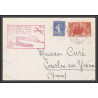 10145 1er transport aerien de courrier postal sans surtaxe 7/7/1937 tarbes curé courlons sur yonne lettre cover France