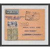 10155 1er service aérien francais direct Europe congo Madagascar via stanleyville 9/6/1937 lettre cover France aviation 