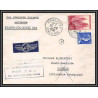 10224 1ère liaison aérienne directe france polynésie papete versailles 25/9/1958 lettre cover France aviation 