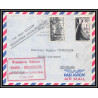 10235 1ère liaison lille bruxelles par helicoptère SABANA 3/3/1957 belgique lettre cover France aviation 