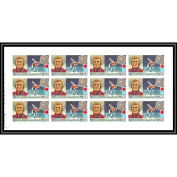 113e Ras Al Khaima MNH ** Mi N°731/736 B Non dentelé imperf jeux olympiques (olympic) sapporo feuilles sheets