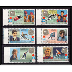 114a - Ras Al Khaima MNH ** N°731/736 jeux olympiques (winter olympics games) sapporo 72 gold medalist
