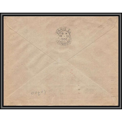 10700 entete sudelec première liaion aérienne paris nice 15/2/1938 lettre cover France aviation 
