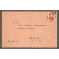 10907 paderborn 1933 lettre cover allemagne reich germany 