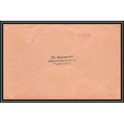10907 paderborn 1933 lettre cover allemagne reich germany 