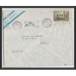 10929a Mi N°804 5/2/1953 par avion krag ultima palabra aviation lettre cover argentine argentina 