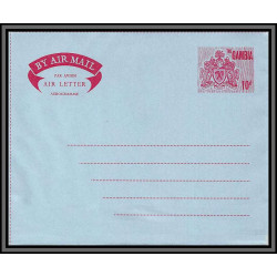 11141 10d entier stationery aerogramme gambie gambia 