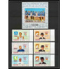 122 - Manama MNH ** Mi N°204/209 A + 35 A jeux olympiques olympic games MEXICO 68 cheval cycling basket