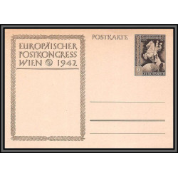 11384 europaischer postkongress wien 1942 entier stationery carte postale autriche austria osterreich deutsches reich 
