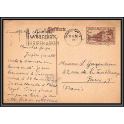 11478 entier stationery 1919 carte postale postcard saar saargebiet 