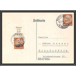 11484 maréchal hindenburg 1940 offenbach pour Bad Nauheim carte postale postcard allemagne deutsches reich 