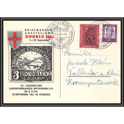 11489 kobria 1961 koblenz entier stationery carte postale postcard allemagne bund rfa 