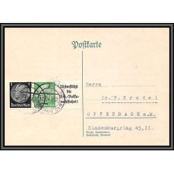 11493 maréchal hindenburg 1940 bad nauheim lettre cover allemagne deutsches reich 