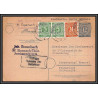 11514 entete ebzenbach Eisenach 1947 + complément entier stationery carte postale postcard allemagne deutsches reich