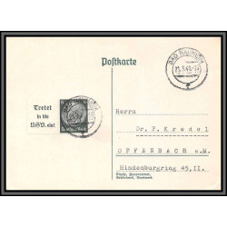 11519 maréchal hindenburg Bad Nauheim pour offenbach 1941 carte postale postcard poskarte allemagne deutsches reich 