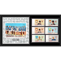 123b Manama MNH ** Mi N°204/209 B + BLOC 35 B jeux olympiques (summer olympic games) MEXICO 68 Non dentelé imperf