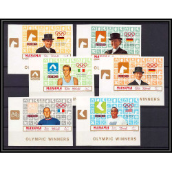 123d Manama MNH ** Mi N°204 + BLOC 35 B jeux olympiques (summer olympic games) MEXICO 68 Non dentelé imperf