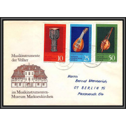 11853 instruments de musique 1971 bfdc lettre cover allemagne ddr 