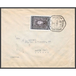 11962 yvert N°503 Centenario muerte General San Martin fdc 17/8/1950 lettre cover argentine argentina 
