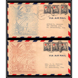 12076 st petersburg summer vacation 2/6/1931 lettre airmail cover usa aviation